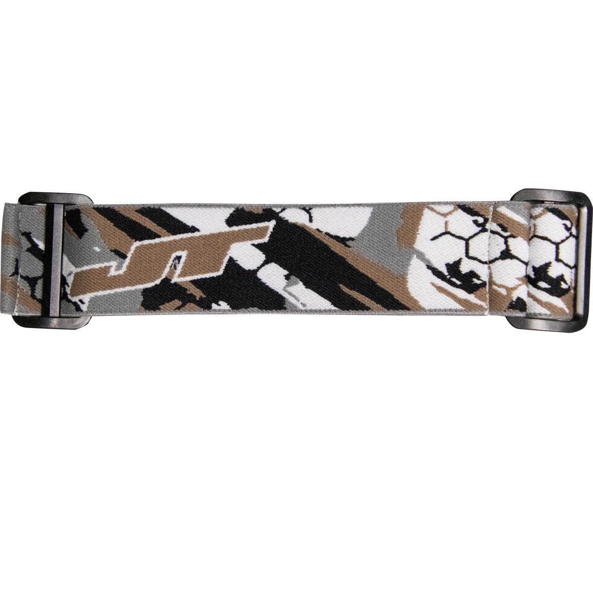 JT Proflex Woven Goggle Strap Moto Brown White Black