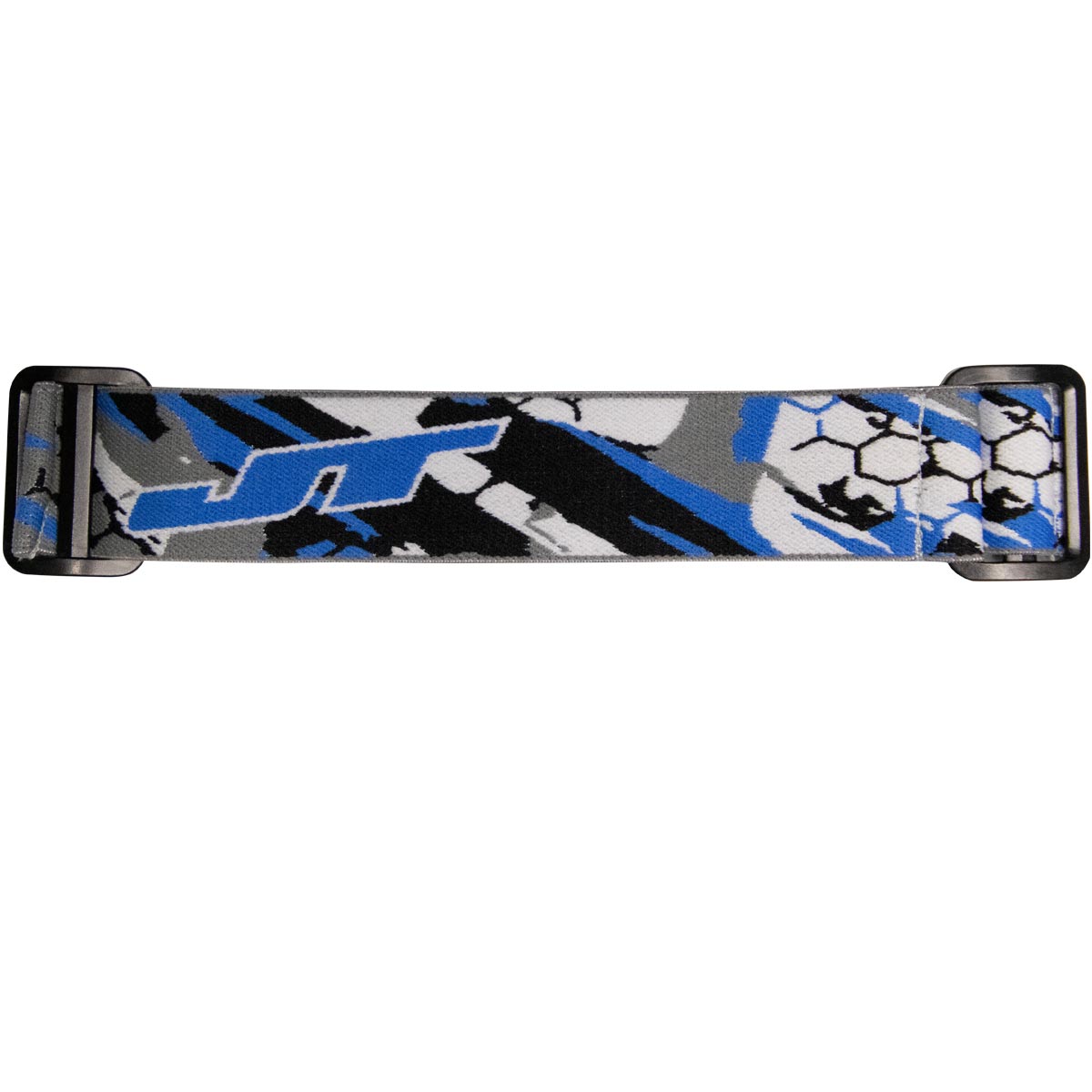 JT Proflex Woven Goggle Strap Moto Blue White Black