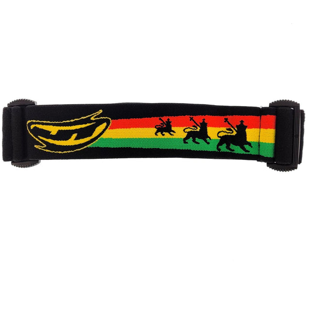 JT Proflex Woven Goggle Strap Rasta yellow, red, green and black with jt logo