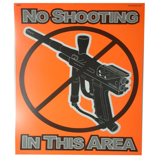 Extreme Rage Safety Poster Orange - No Shooting