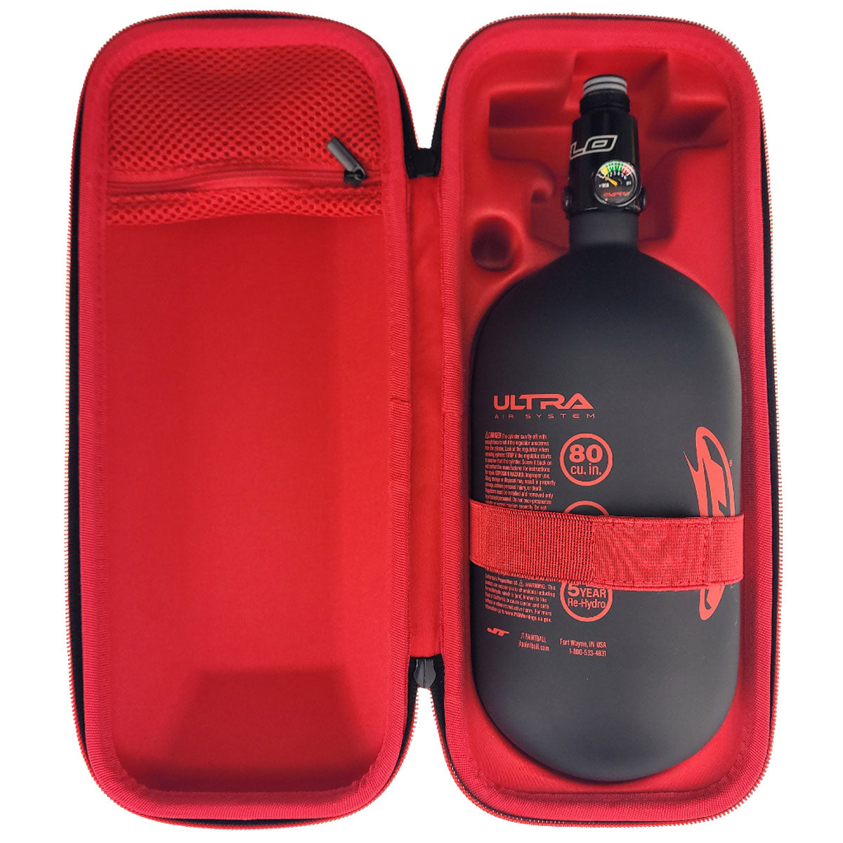 Empire Flo and Tank Zipper Case Black Red