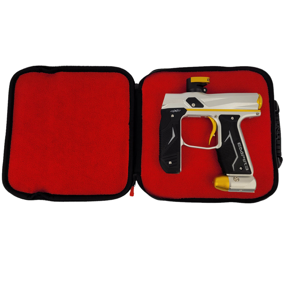 Exalt Carbon Series Marker Case Black Red open with marker body