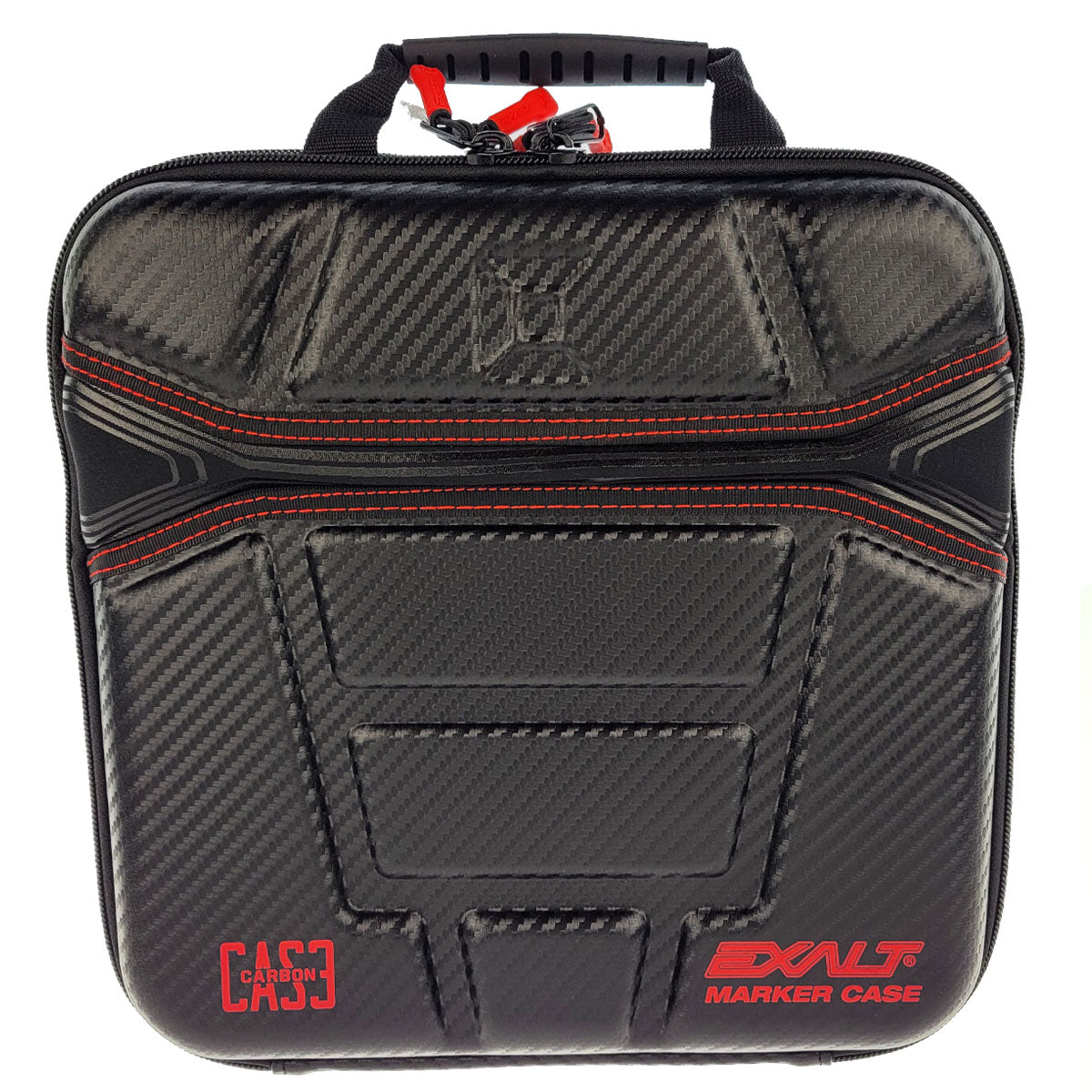 Exalt Carbon Series Marker Case Black Red close up