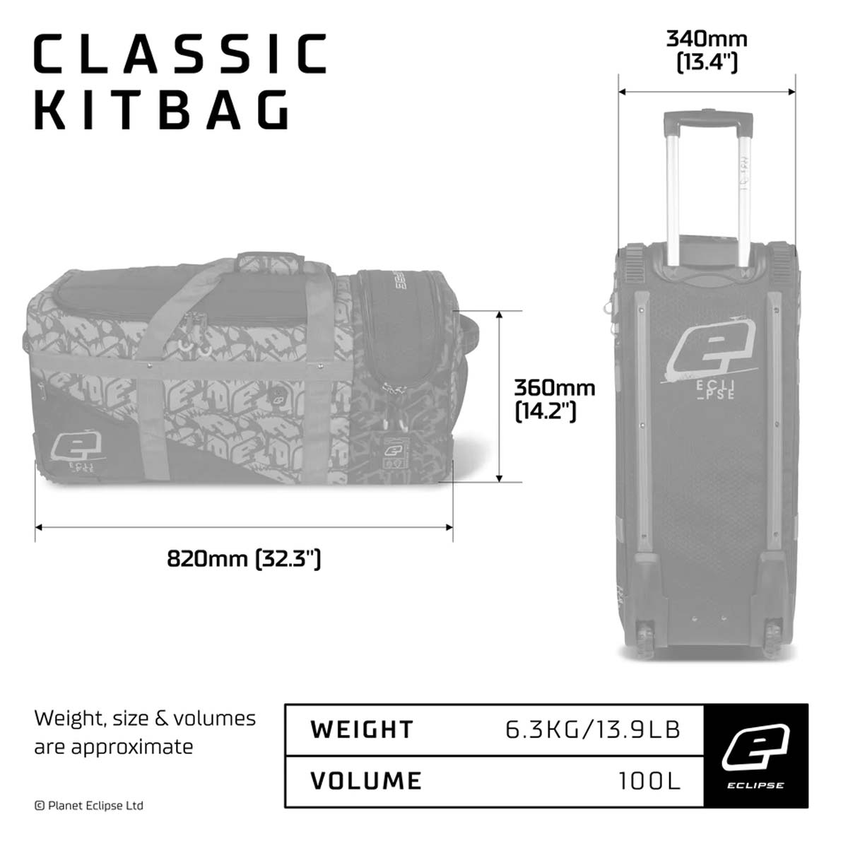 Eclipse GX2 Classic Paintball Gear Bag HDE Earth