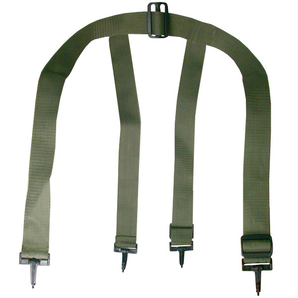 Universal Paintball Harness Pack Suspenders - Olive