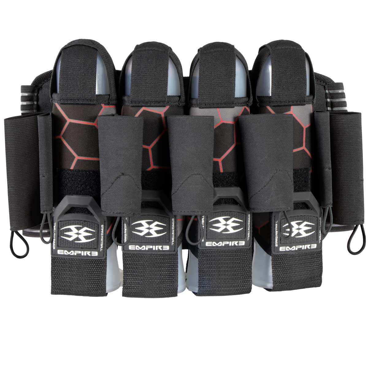 Empire Action Pack F8 Paintball Harness 4+7 Komodo Lava Black/Red
