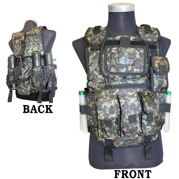 GXG Tactical Paintball Vest Digital Green