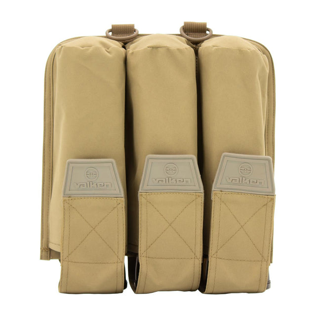 Valken 3 Pod Molle Pouch Tan front