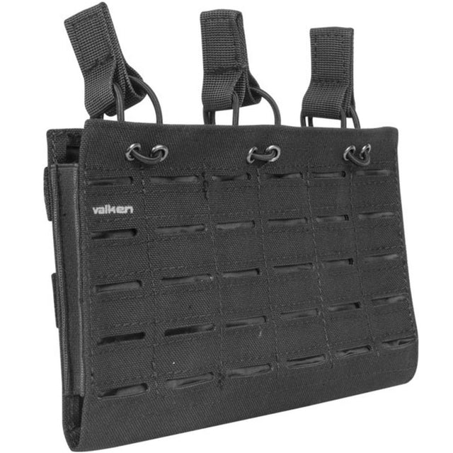 Valken Multi Rifle LC Triple Magazine Pouch Black on a white background