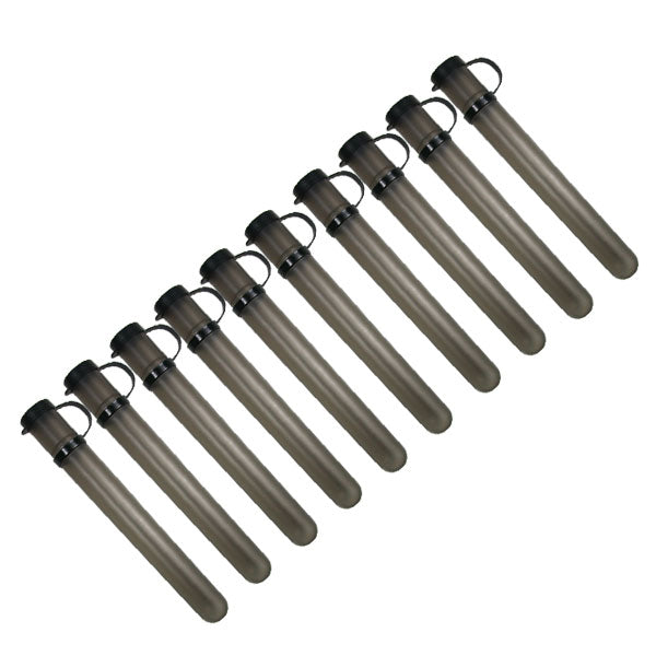 10 Round Paintball Tube W/Tethered Lid - 10 Pack
