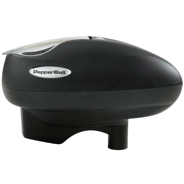 Pepper Ball EL-2 Max Electronic Loader hopper with 'PepperBall' logo on a white background