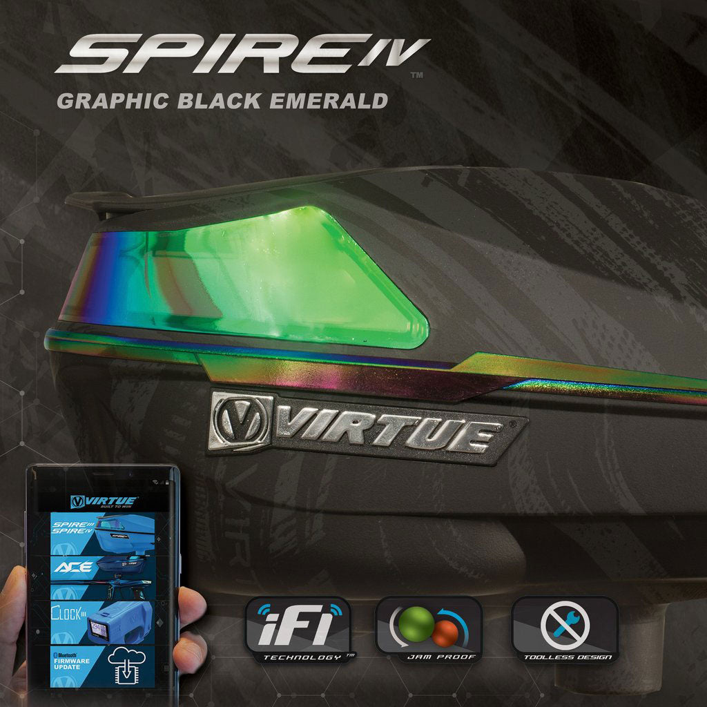 Virtue Spire 4 Paintball Loader Graphic Emerald