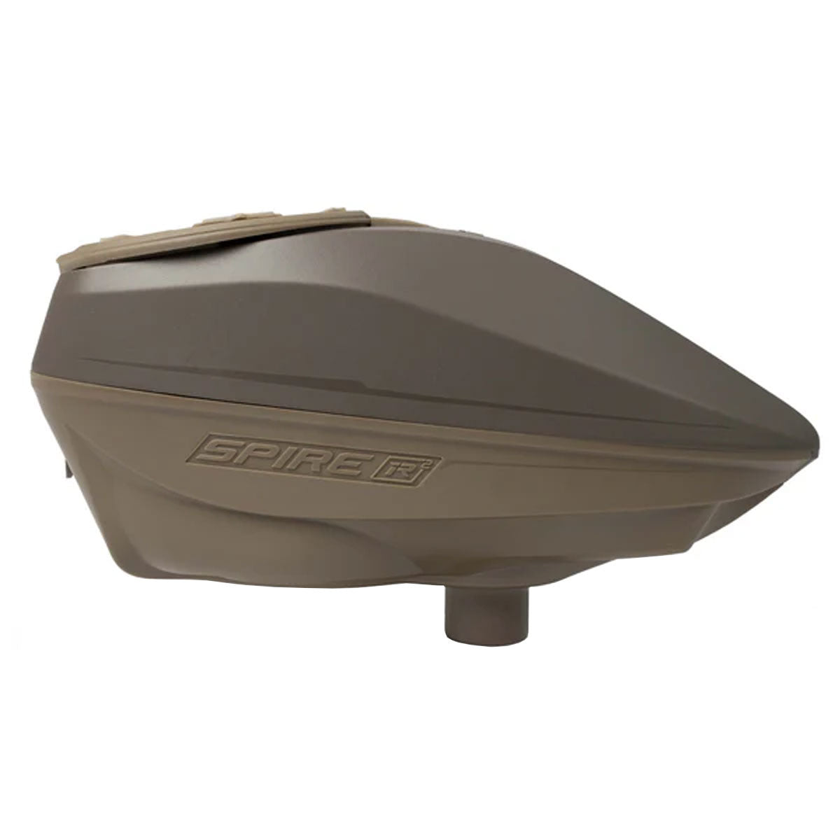 Two tone brown paintball loader.