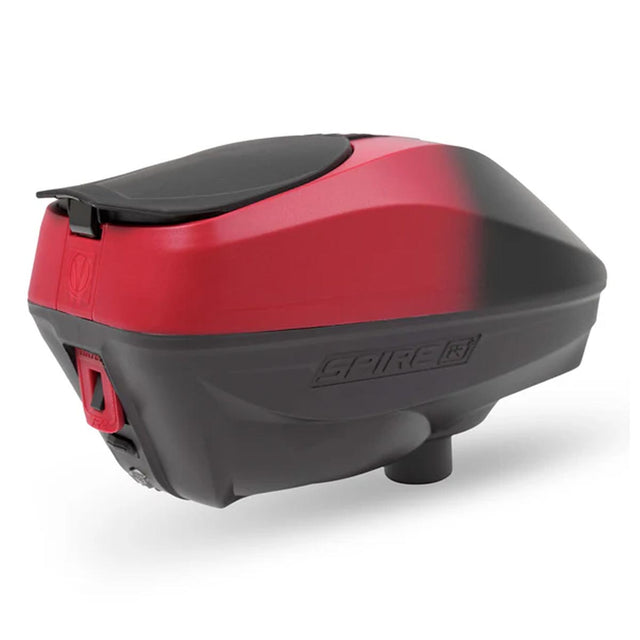 Virtue Spire iR2 Loader Red Black Fade rear angle view on a white background