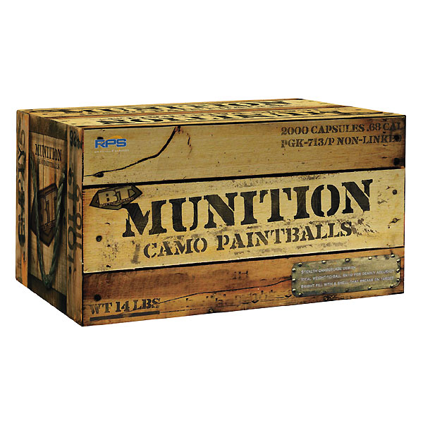 BT Munitions 2000 Paintballs Camo Green/Camo Brown - Orange Fill