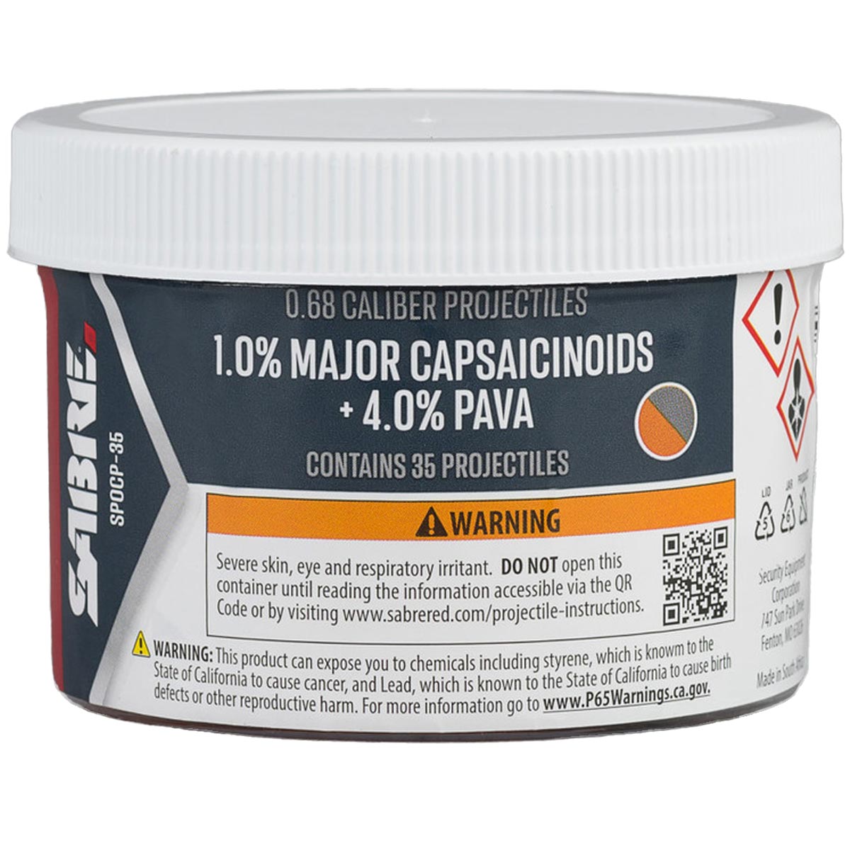 Sabre Red Pepper .68 Caliber Projectiles 35 Count