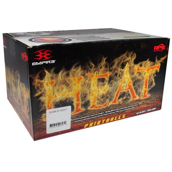 Empire Heat 2000 Paintballs Green Shell Orange Fill