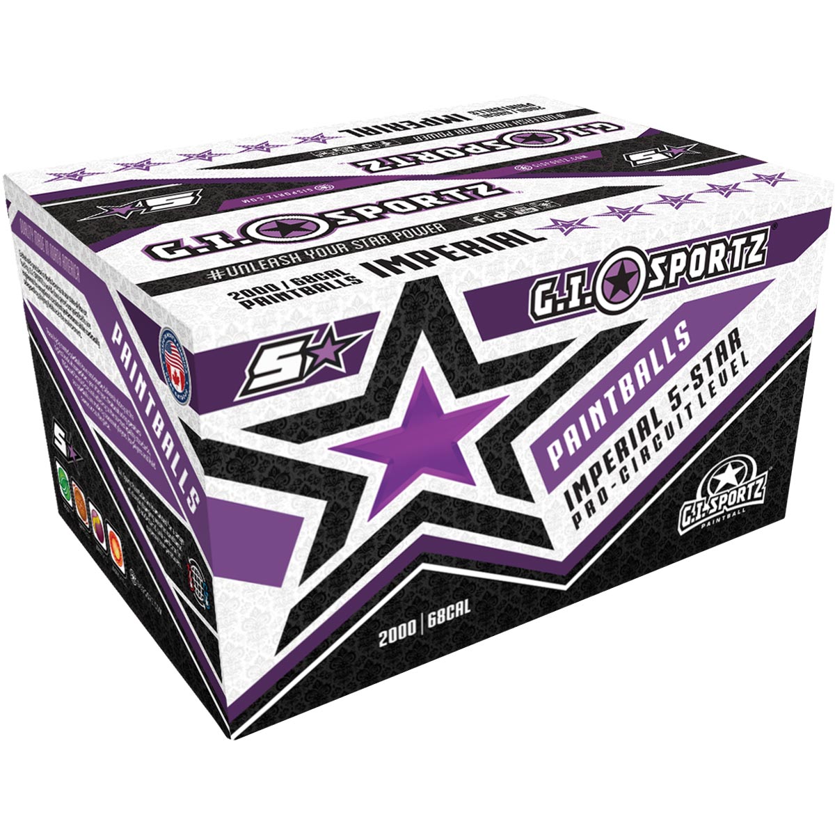 GI Sportz 5 Star Paintballs 2000 Rounds in box