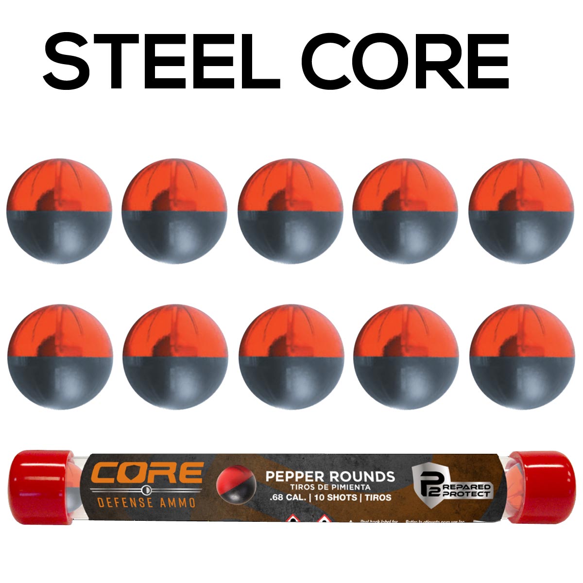 Umarex P2P Core Defense Pepper Balls .68 Caliber 10 Pack
