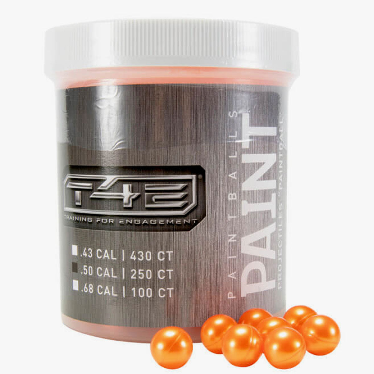 T4E .50 Caliber Paintballs Orange Fill 250 Count