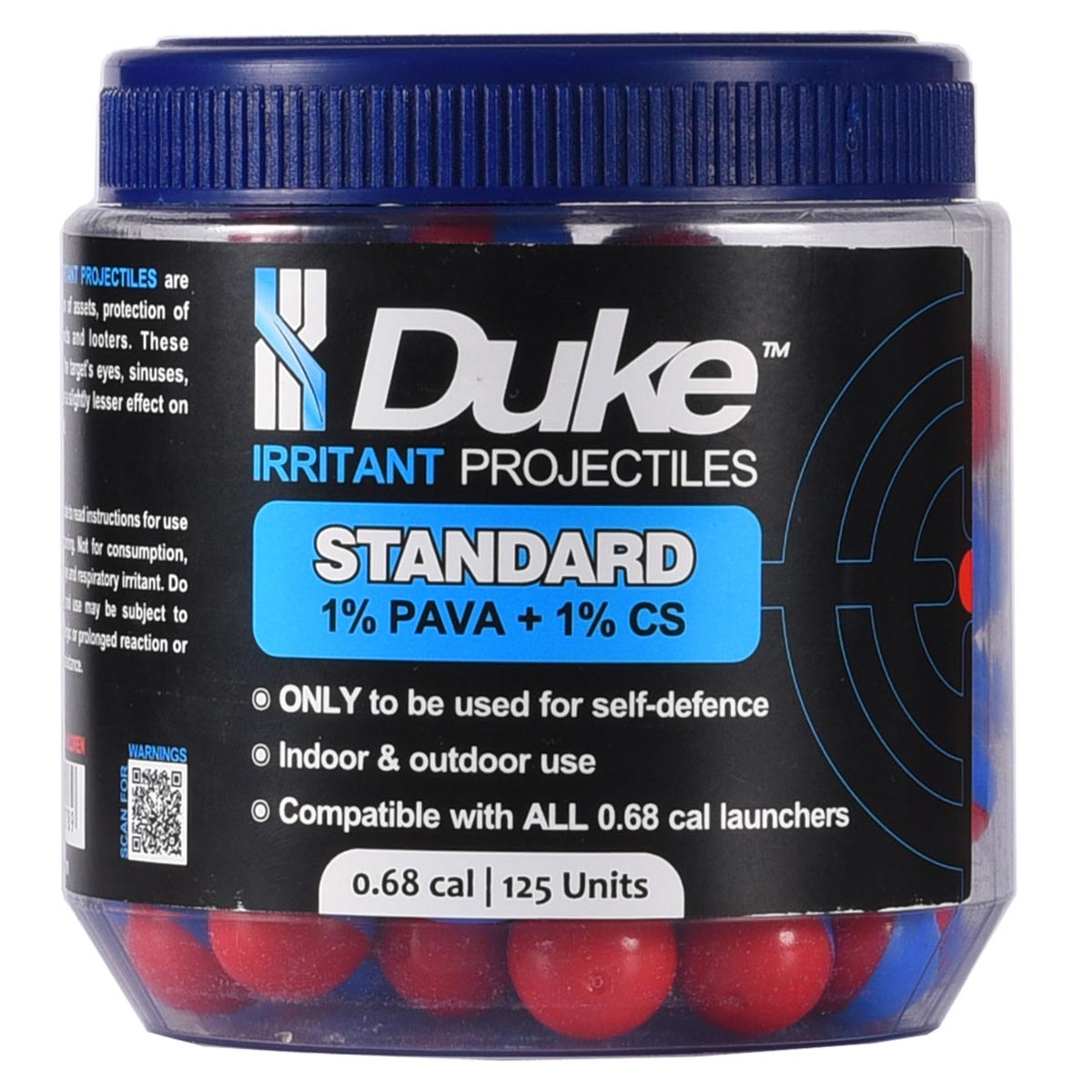 Duke Standard Irritant .68 Caliber Projectiles 25 Count
