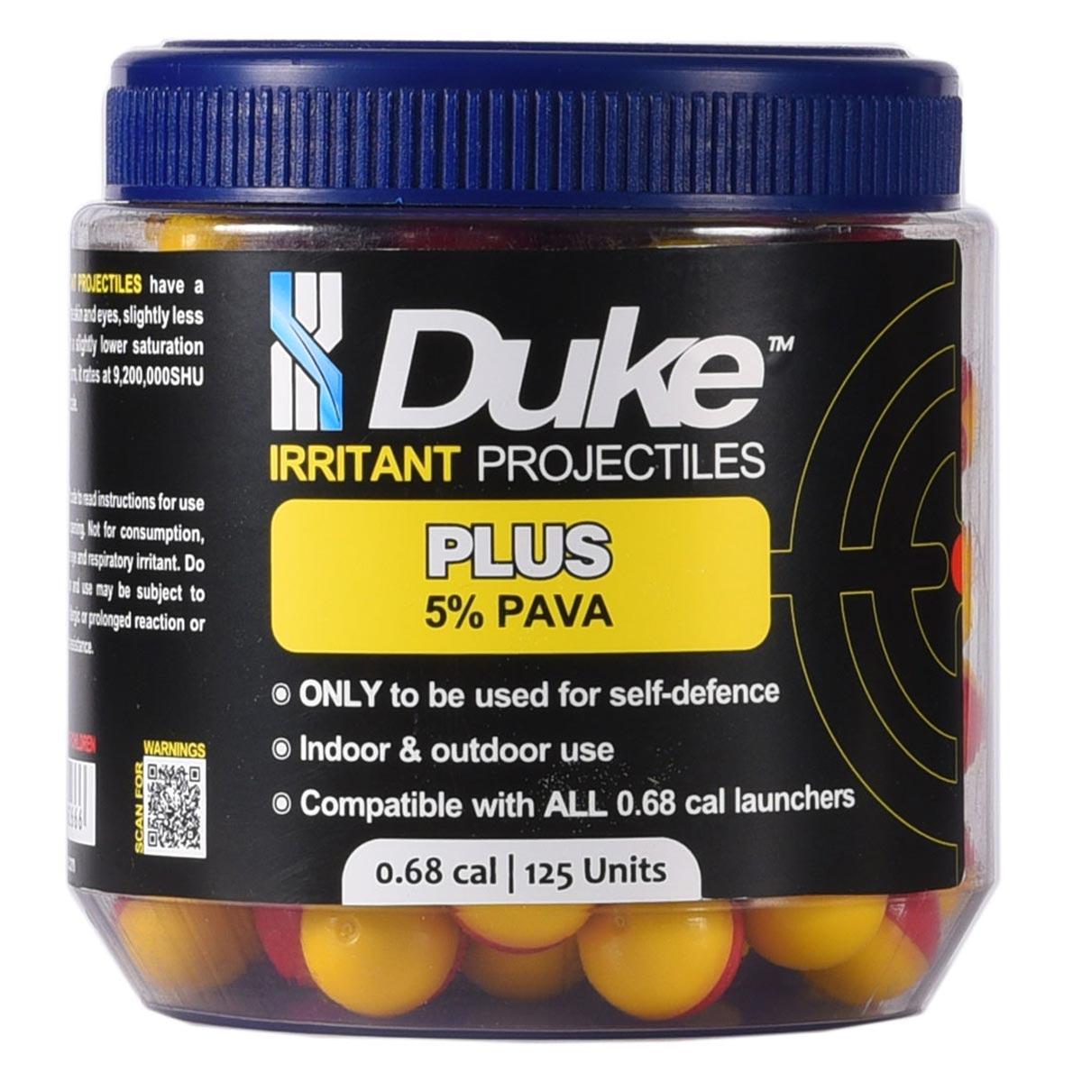 Duke Plus Irritant .68 Caliber Projectiles 25 Count