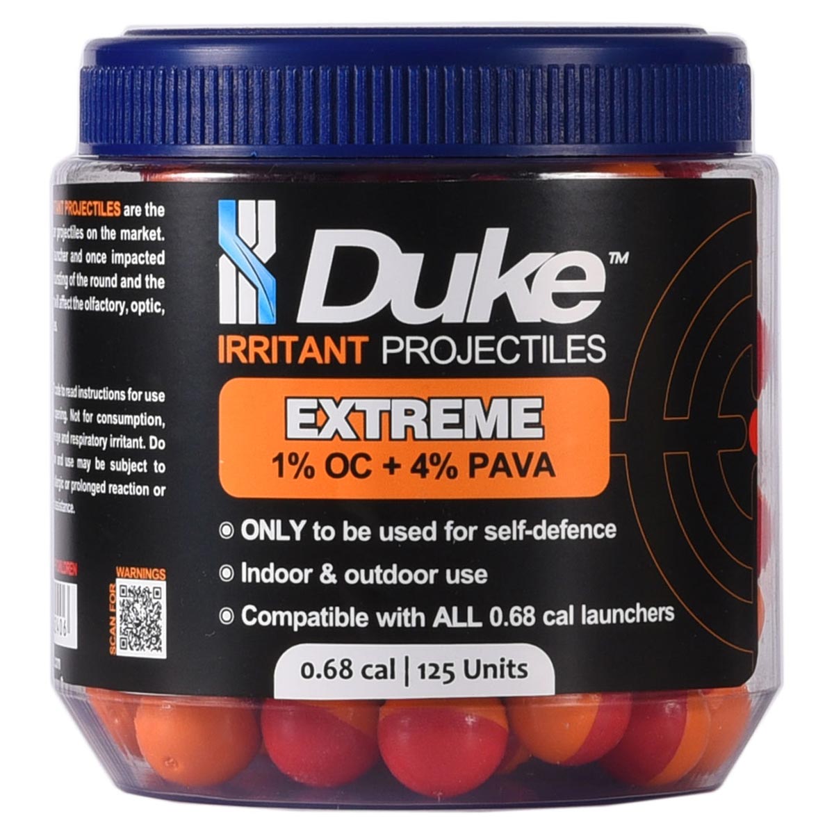 Duke Extreme Irritant .68 Caliber Projectiles 25 Count
