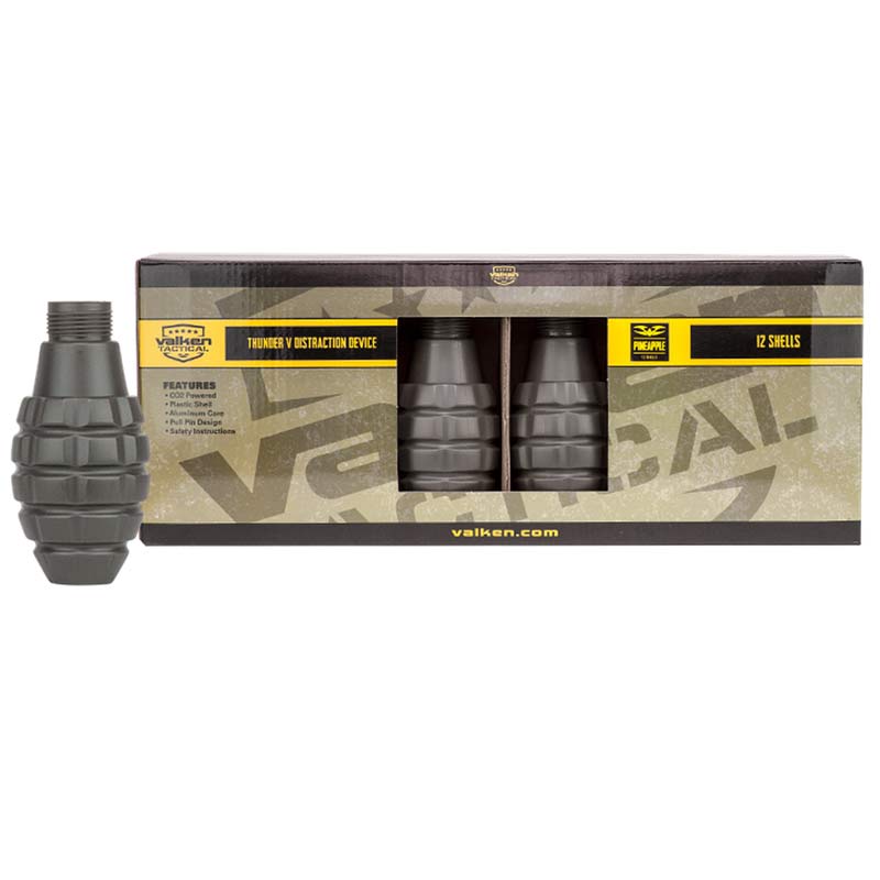 Valken Tactical Thunder V Sound Grenade Pineapple 12 Pack Shells