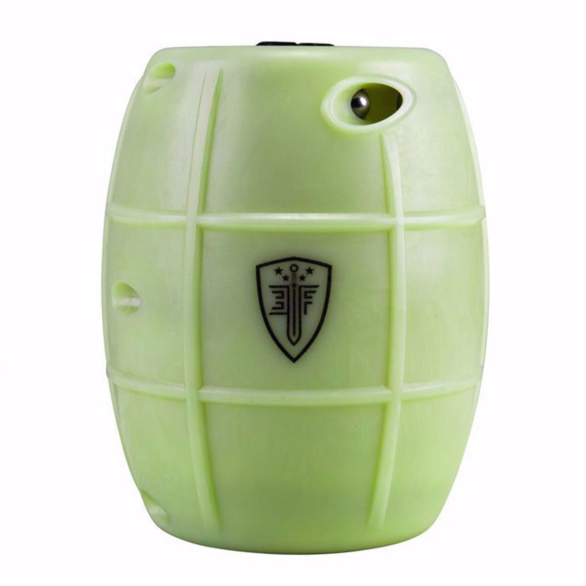 Elite Force Hailstorm GBB Airsoft Grenade Glow in the Dark on a white background