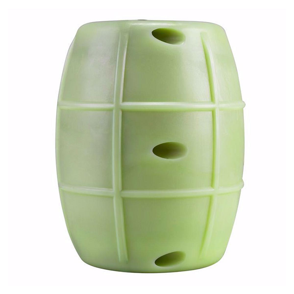 back side of Elite Force Hailstorm GBB Airsoft Grenade Glow in the Dark on a white background