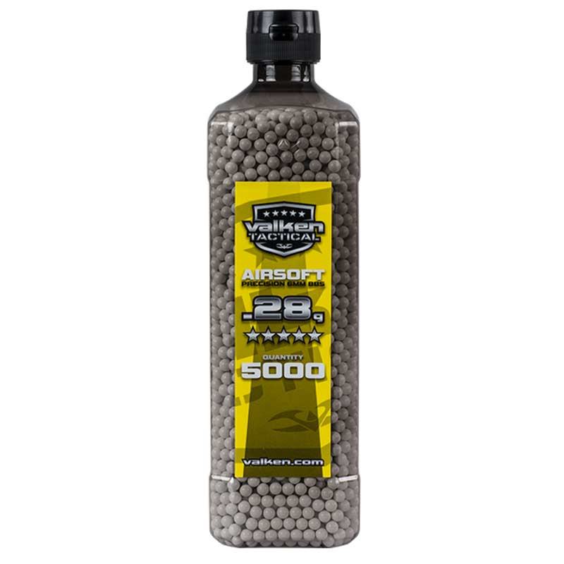 Valken Tactical 6MM .28g Airsoft BB's White 5000CT
