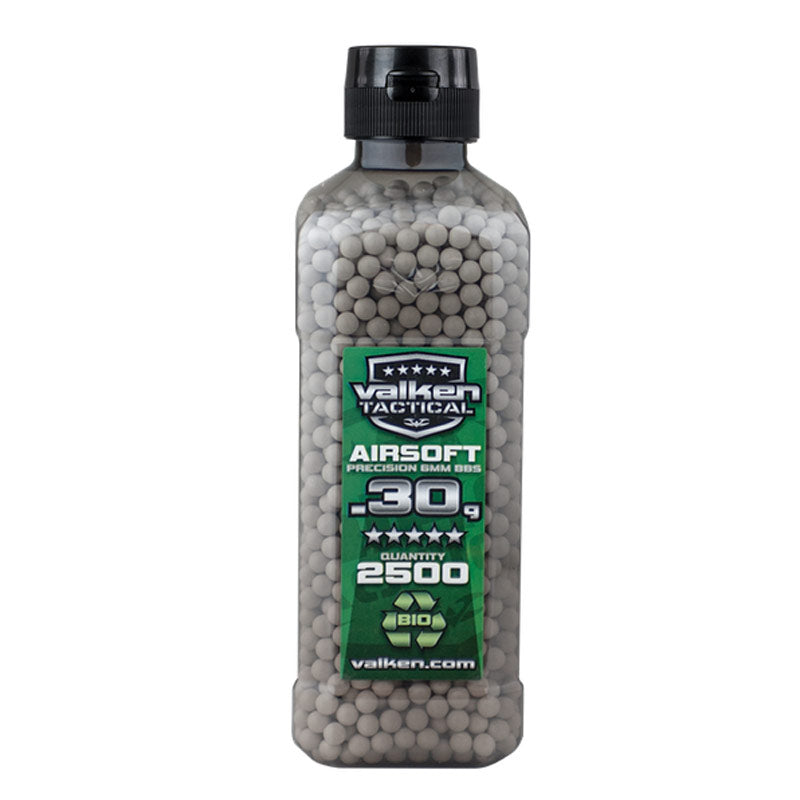 Valken Tactical 6MM Bio .30g Airsoft BB's White 2500CT