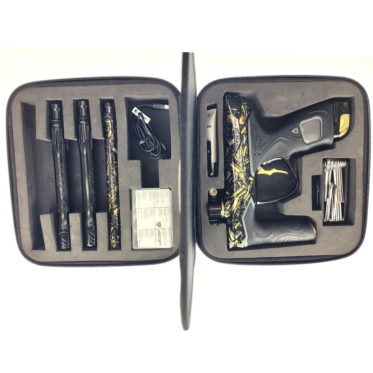 Dye M3+ Paintball Marker Gold w case and wireless charger USED