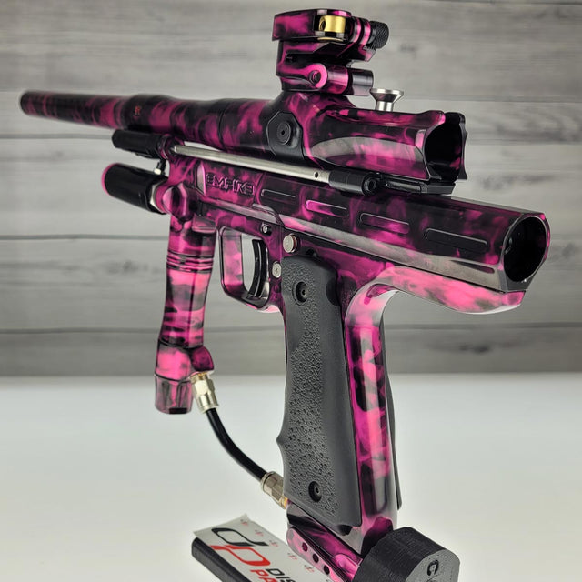 Empire Resurrection Autococker Pink Splash w barrel kit USED