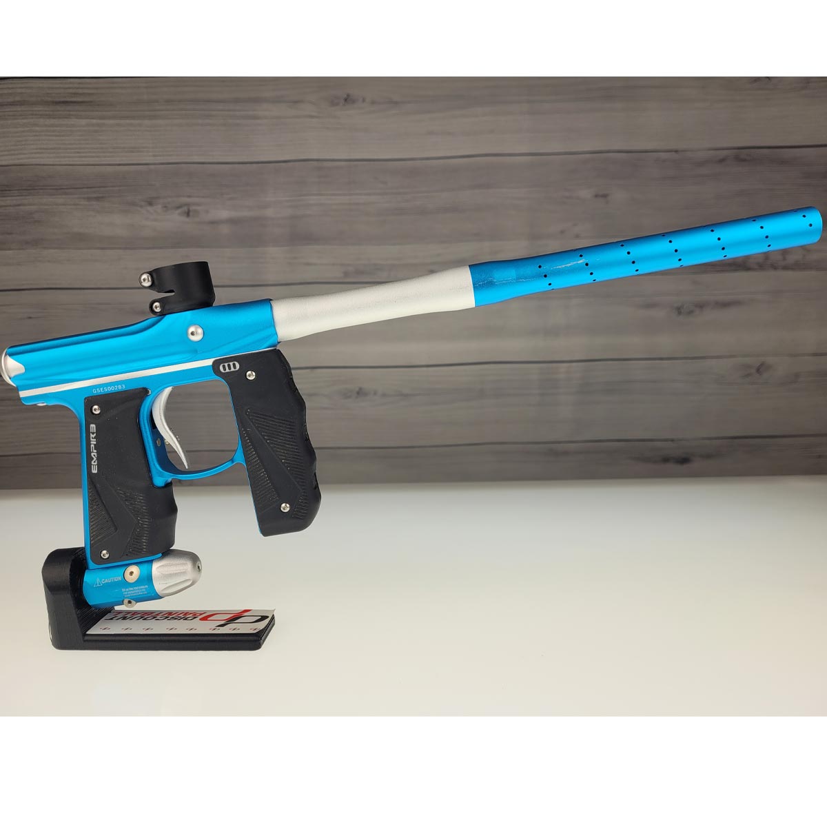 Empire Mini GS Paintball Marker Blue Silver w 2 pc Barrel USED