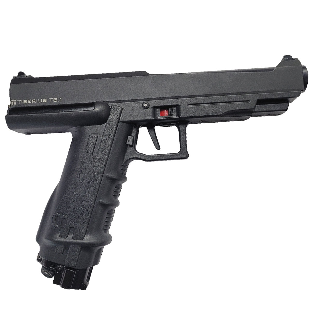 USED Tiberius 8.1 Paintball Pistol Black 2 Mags