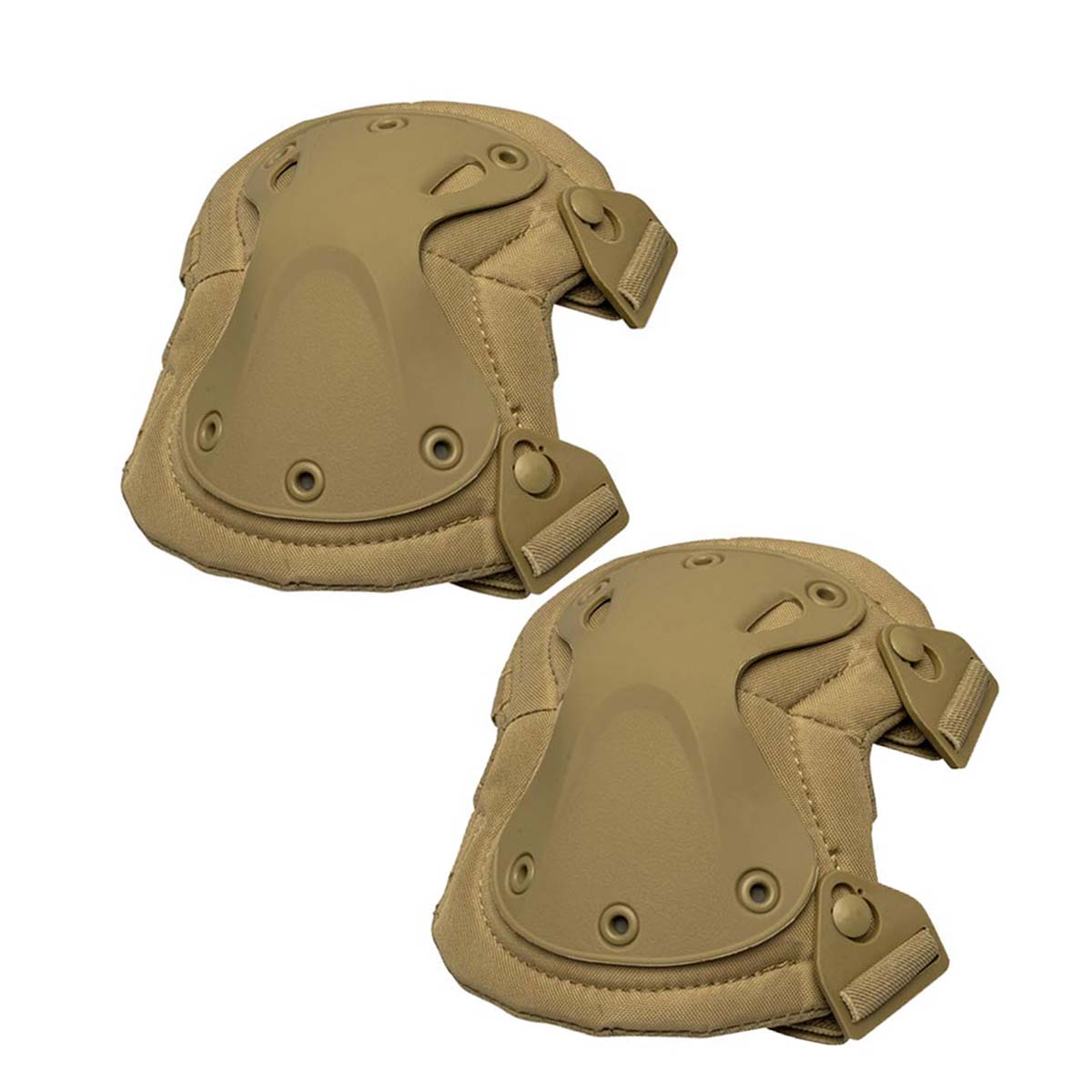Tan Air Raid X Knee Pads on a black background
