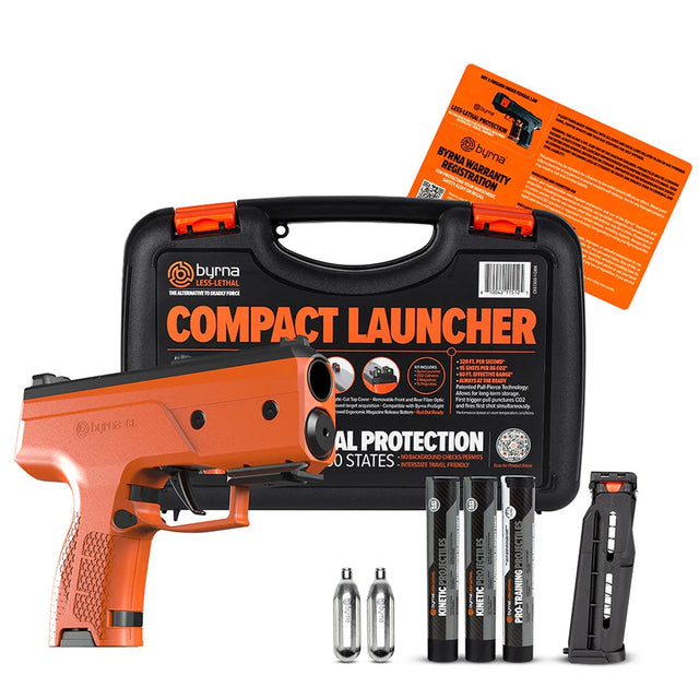 Byrna CL Orange Universal Kit with case, 2 magazines, 2 co2 cartridges, 3 tubes of projectiles