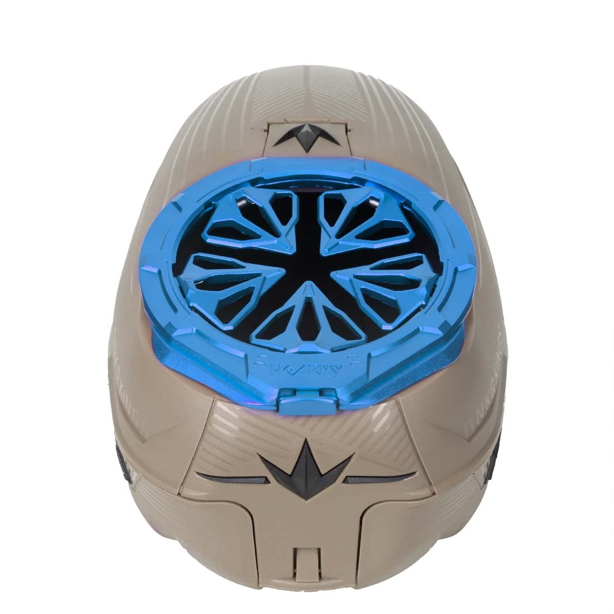 Blue HK Army Evo Pro Metal Speed Feed for Virtue and Bunkerkings paintball loader hopper on a CTRL.