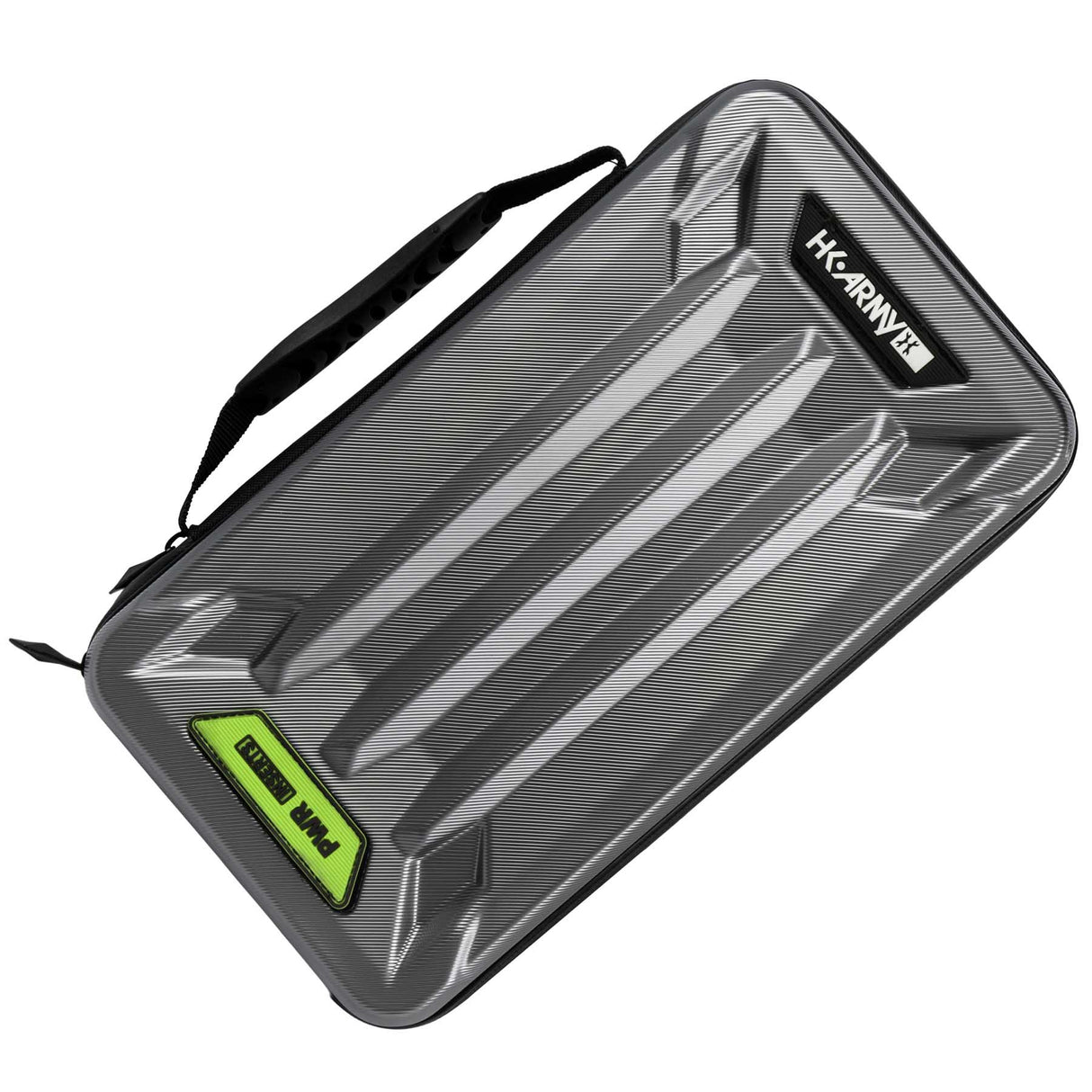Grey black HK Army Vector PWR Barrel Insert case for paintball on a white background