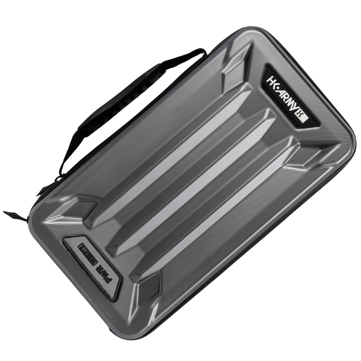 Grey black HK Army Vector PWR Barrel Insert case for paintball on a white background