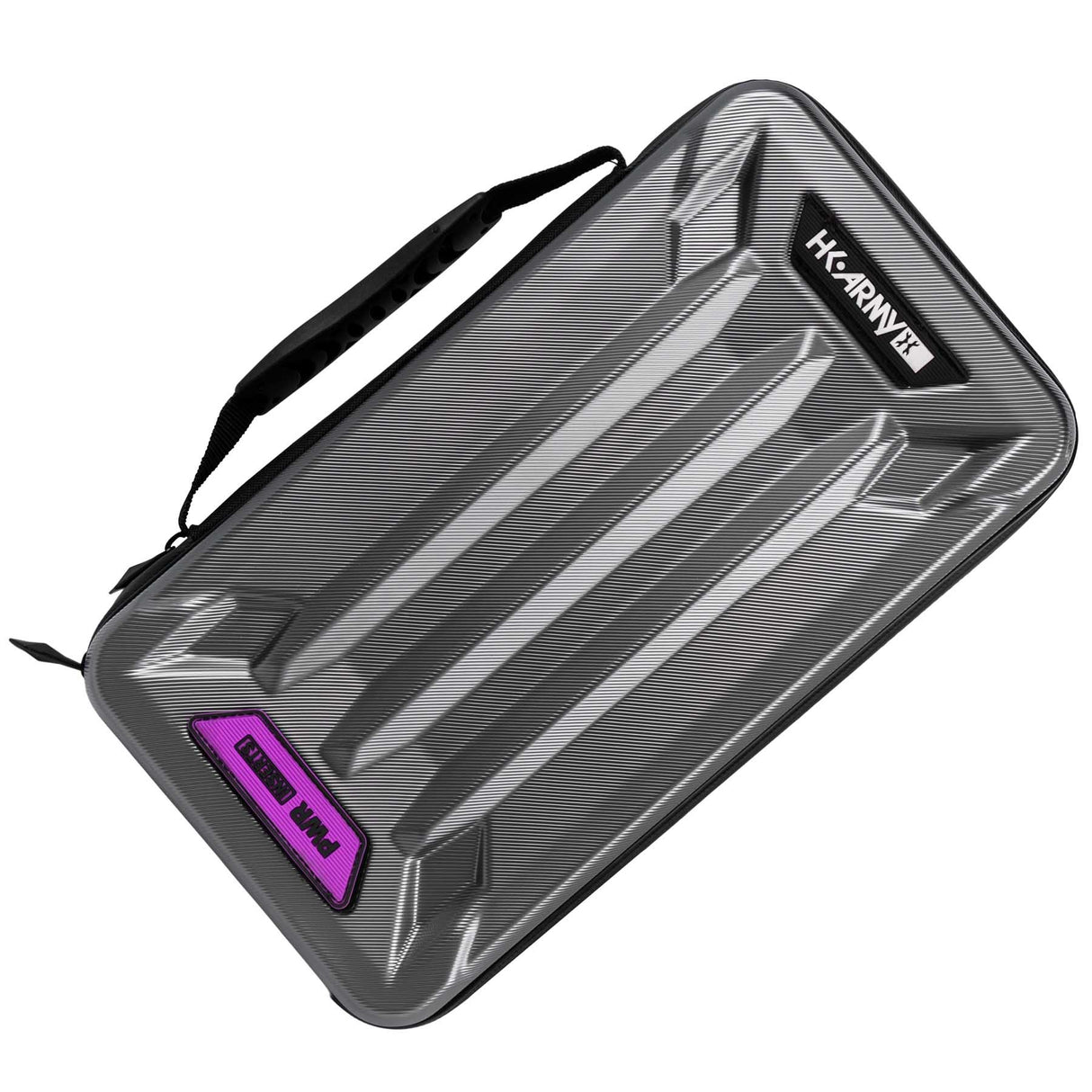 Grey black HK Army Vector PWR Barrel Insert case for paintball on a white background
