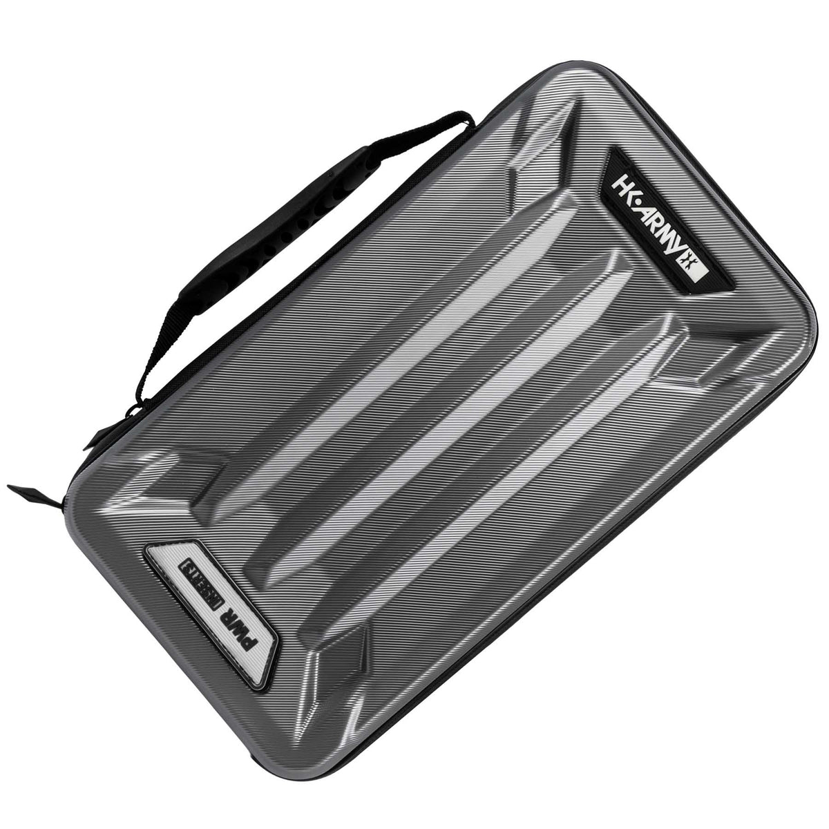 Grey black HK Army Vector PWR Barrel Insert case for paintball on a white background