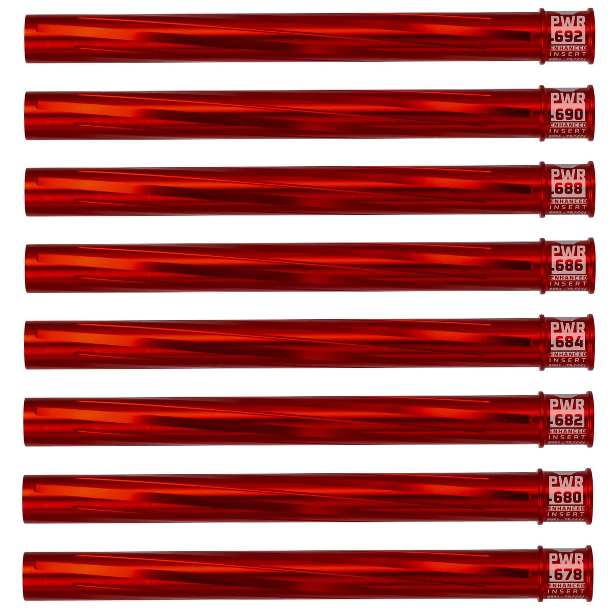 Eight HK Army Vector PWR Barrel Inserts red on a white background