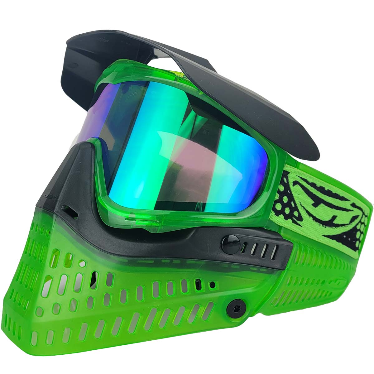 JT Lucky 15 ProFlex Goggle Ice Green w Green Mirror Lens installed