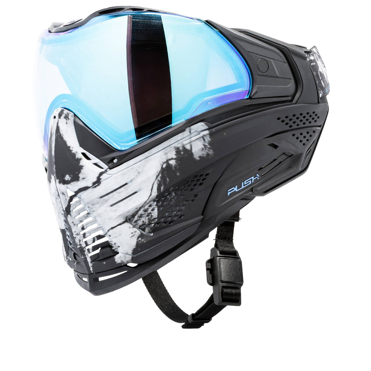 Unite Goggle Mk II - Warlord Soul (Black/White Skull) - Blue Lens