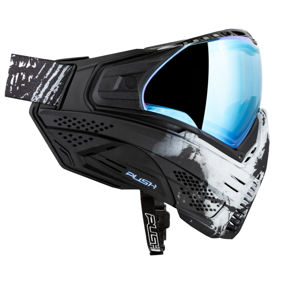 Unite Goggle Mk II - Warlord Soul (Black/White Skull) - Blue Lens