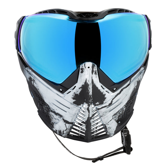 Unite Goggle Mk II - Warlord Soul (Black/White Skull) - Blue Lens