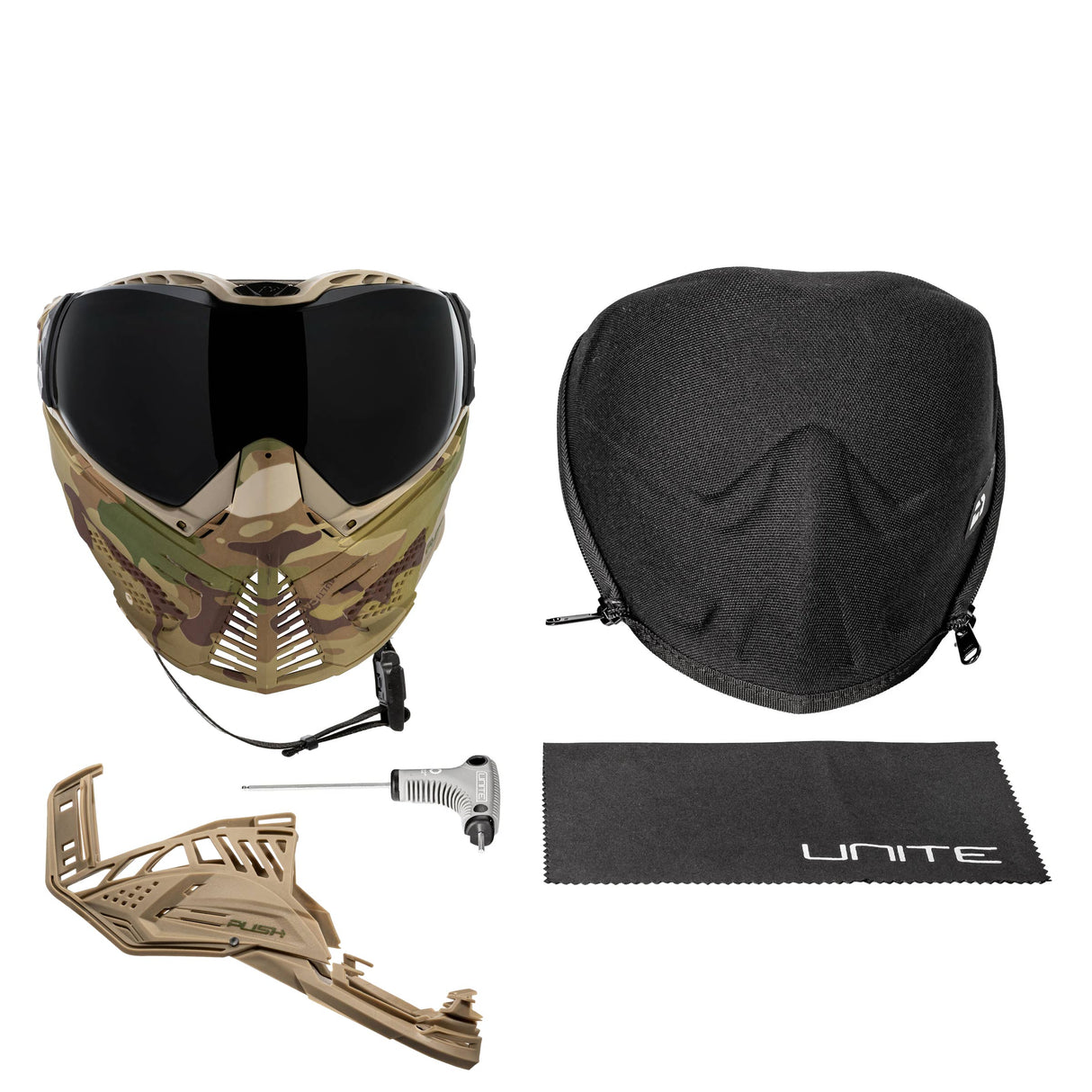 Unite Goggle Mk II - Combat (Camo/Tan) - Smoke Lens