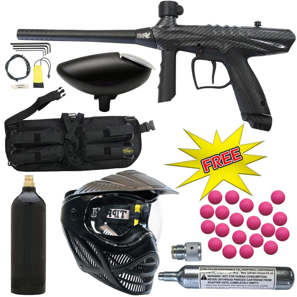 Tippmann Gryphon FX Carbon Fiber Paintball Marker Players Kit #3